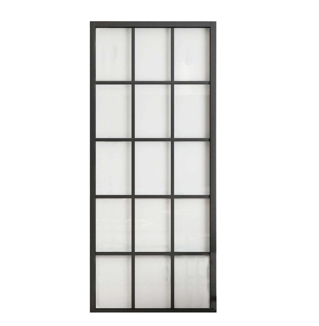 Black Aluminum Frame Glass Sliding Door