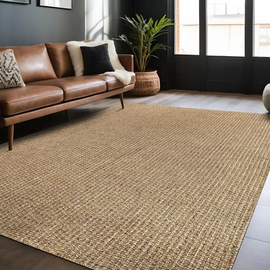 Natural Color Jute Rugs for Living Room, Indoor and Outdoor Area Rug, High Traffic