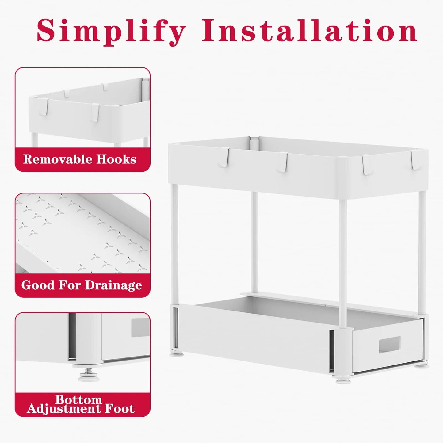 2 Tier Under Sink Organizers And Storage