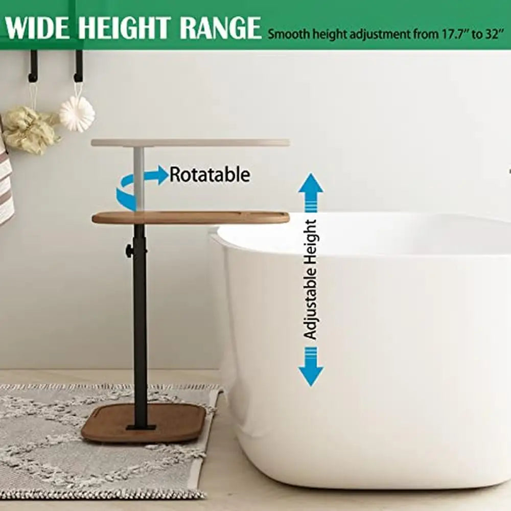 Adjustable Height C Shaped End Table