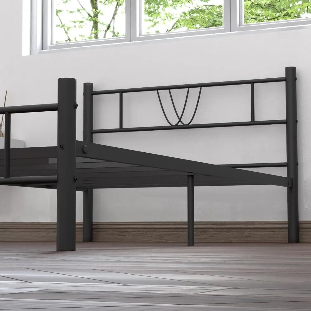 Bedroom Heavy-Duty Bedframe Foundation. No Box Spring Needed