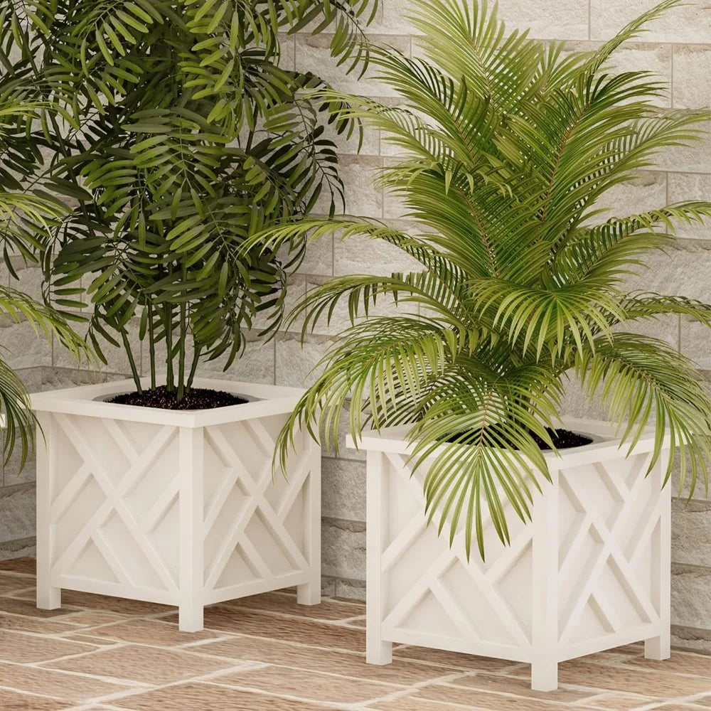 14.75-In Lattice Design Planter Box. 2 pack