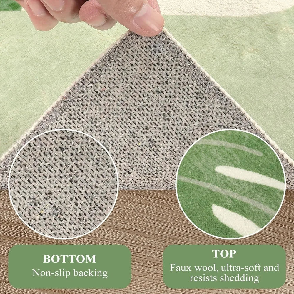 Outdoor Washable Rug, Non-Slip and Large Accent Area Carpets.