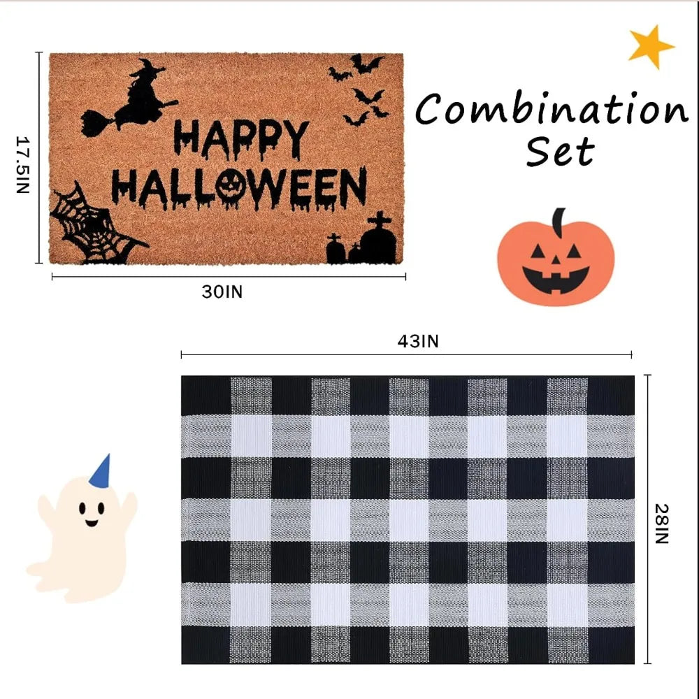 Halloween Decor, Doormat Combo Set,  28 X 43 Inches