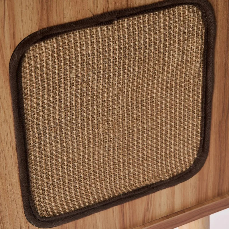 Retro TV Cat bed with Scratching Pad & Washable Mat