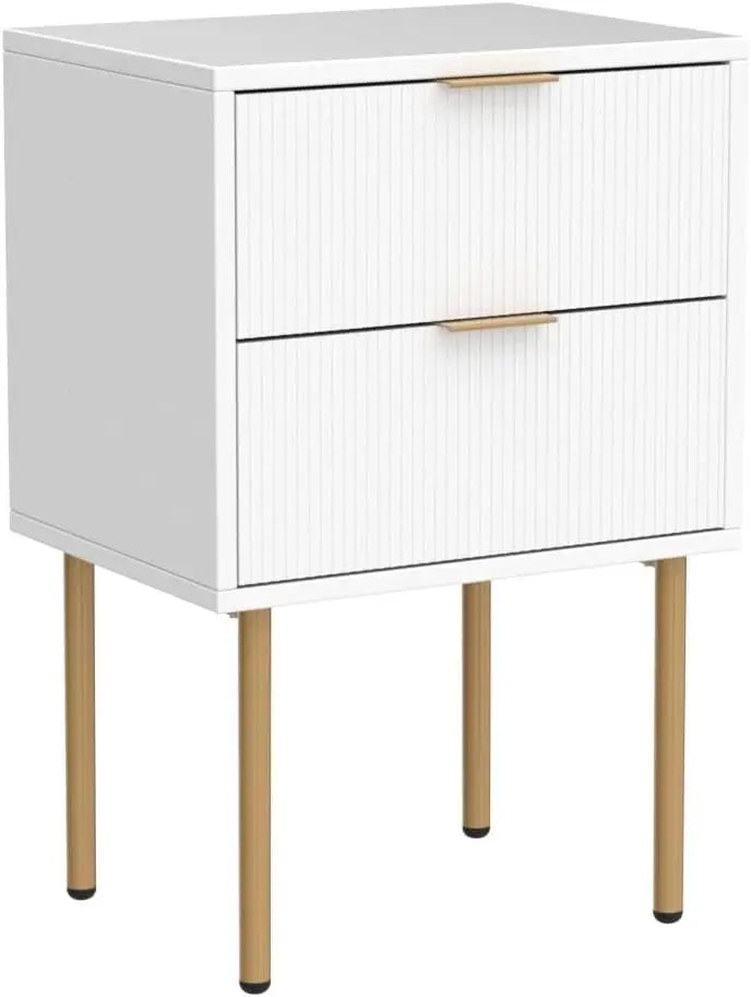 Small Side Table with 2 Drawers, Bedside Furniture, Night Stand, End Table