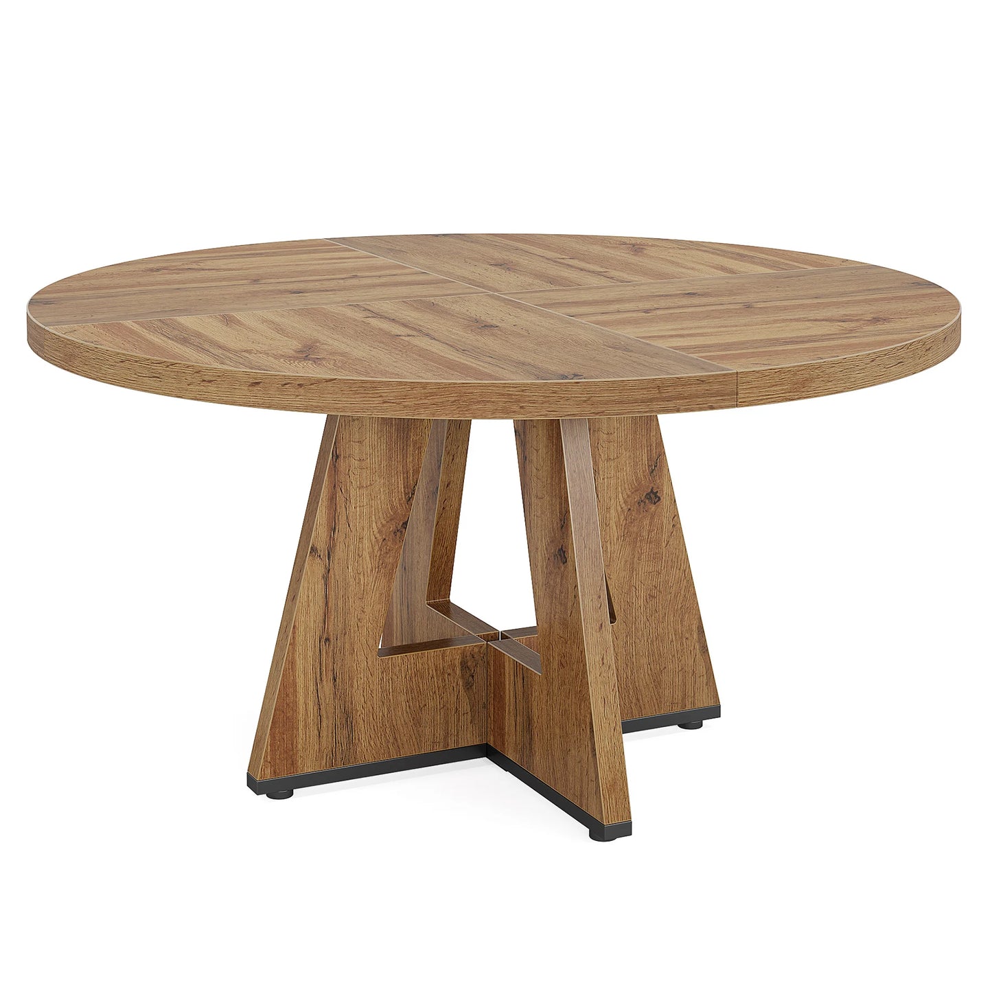 Tribesigns Round Dining Table for 4, 47 Inch Farmhouse Kitchen Table