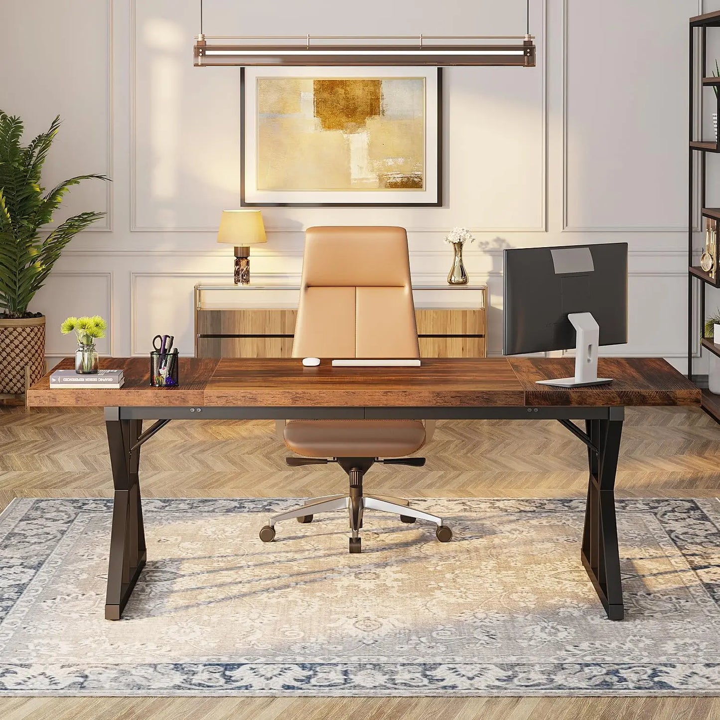 Modern and Simple Executive Desk with sturdy support