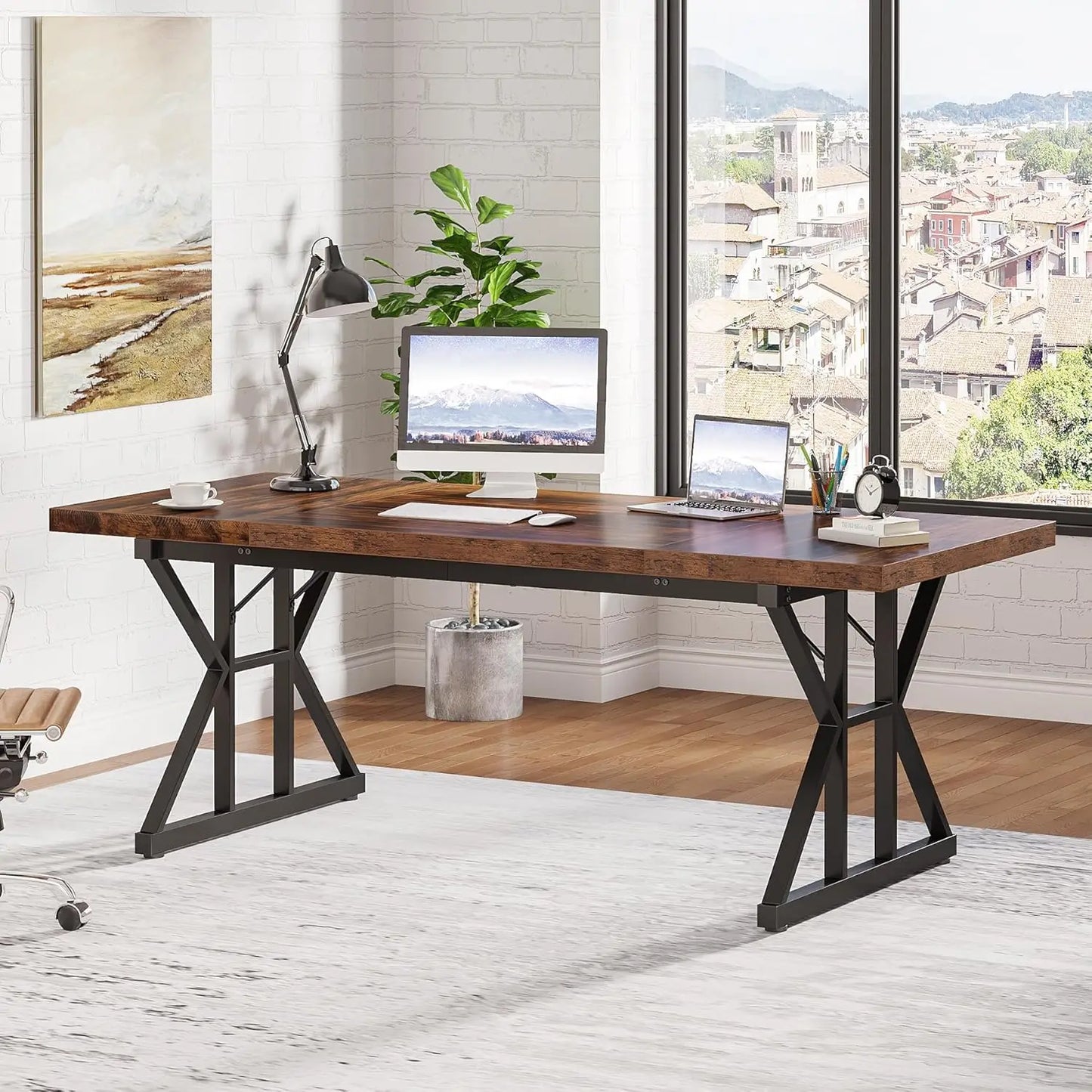 Modern and Simple Executive Desk with sturdy support