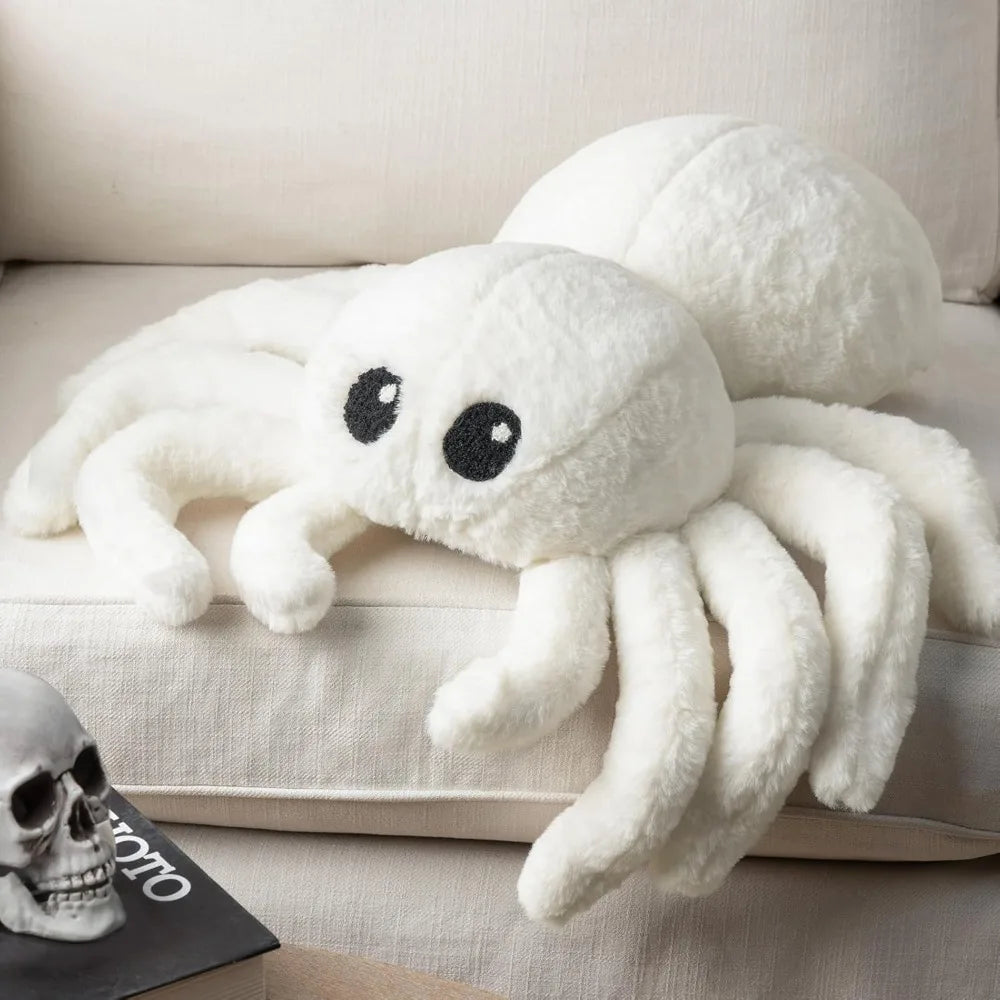 Halloween Decoration, Happy Halloween Spider Shaped Throw Pillow