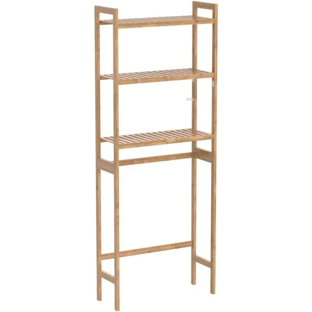 3-rack Bathroom Organizer Over Toilet with Bamboo Shelves