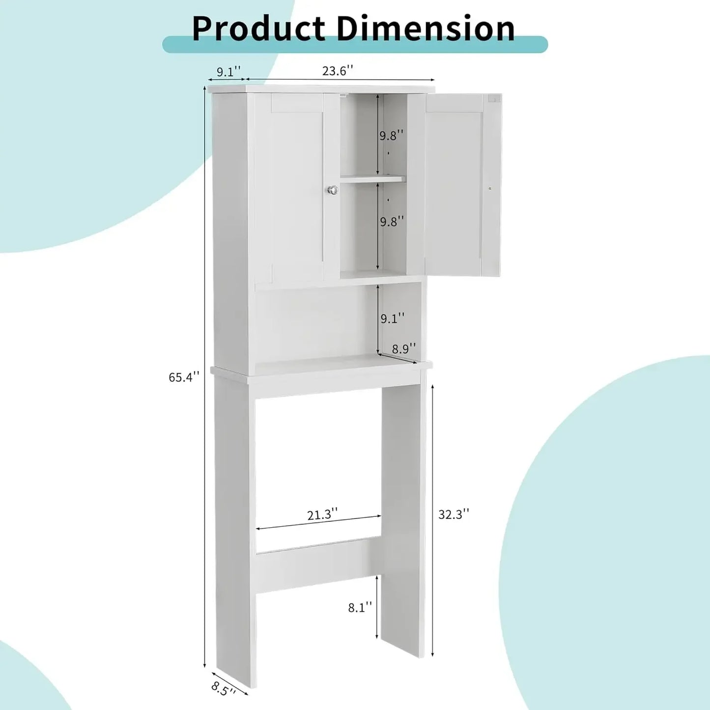 Over The Toilet Storage Cabinet Bathroom Shelf Organizer