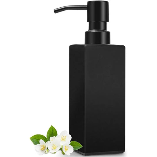 12oz Modern Black Soap Dispenser for Bathroom