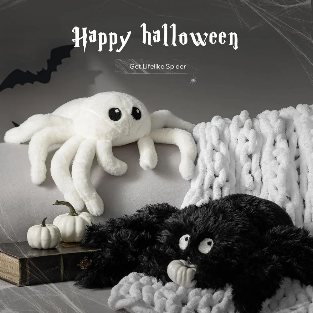 Halloween Decoration, Happy Halloween Spider Shaped Throw Pillow